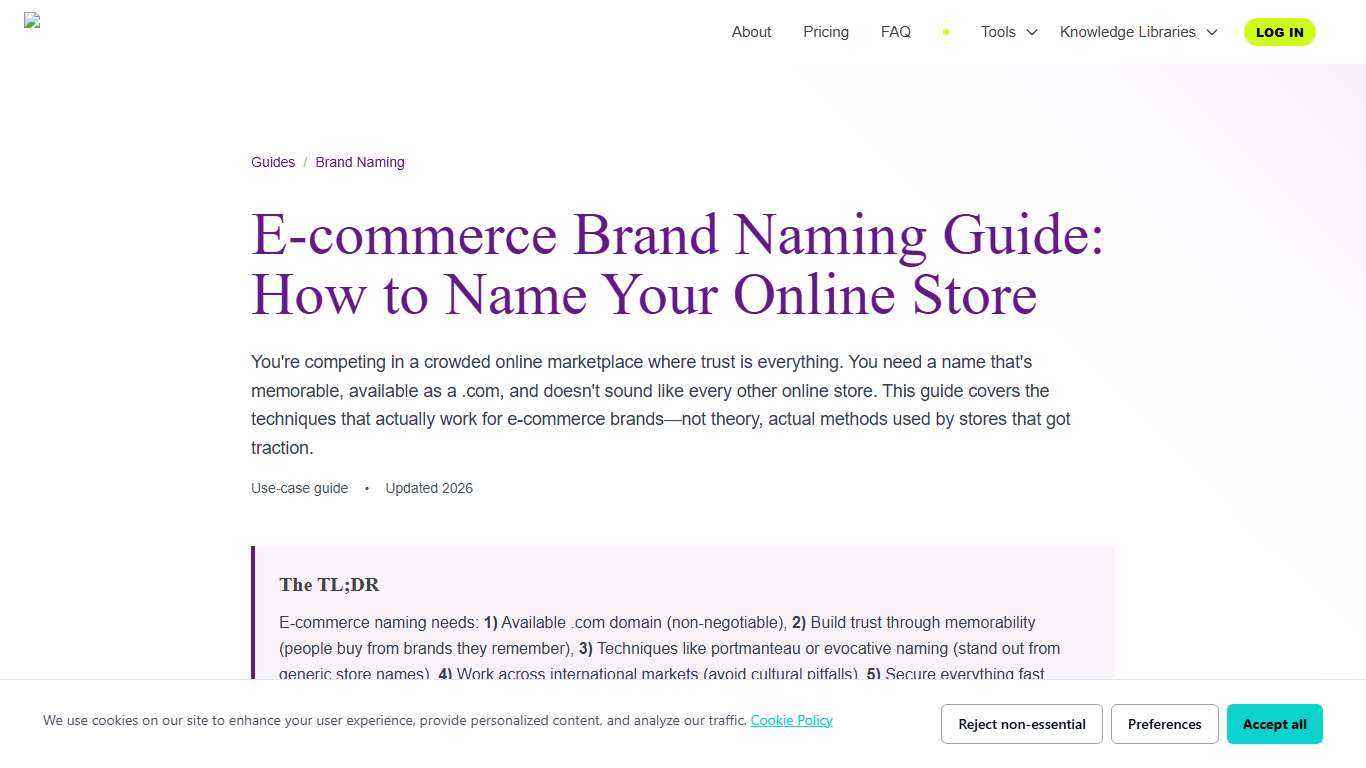 E-commerce Brand Naming Guide: How to Name Your Online Store (2026) Selfstorming
