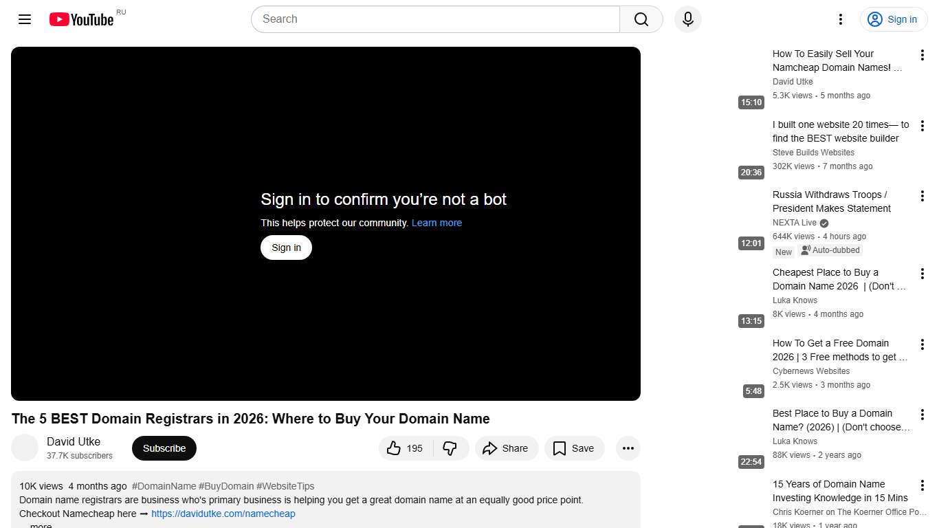 The 5 BEST Domain Registrars in 2026: Where to Buy Your Domain Name - YouTube